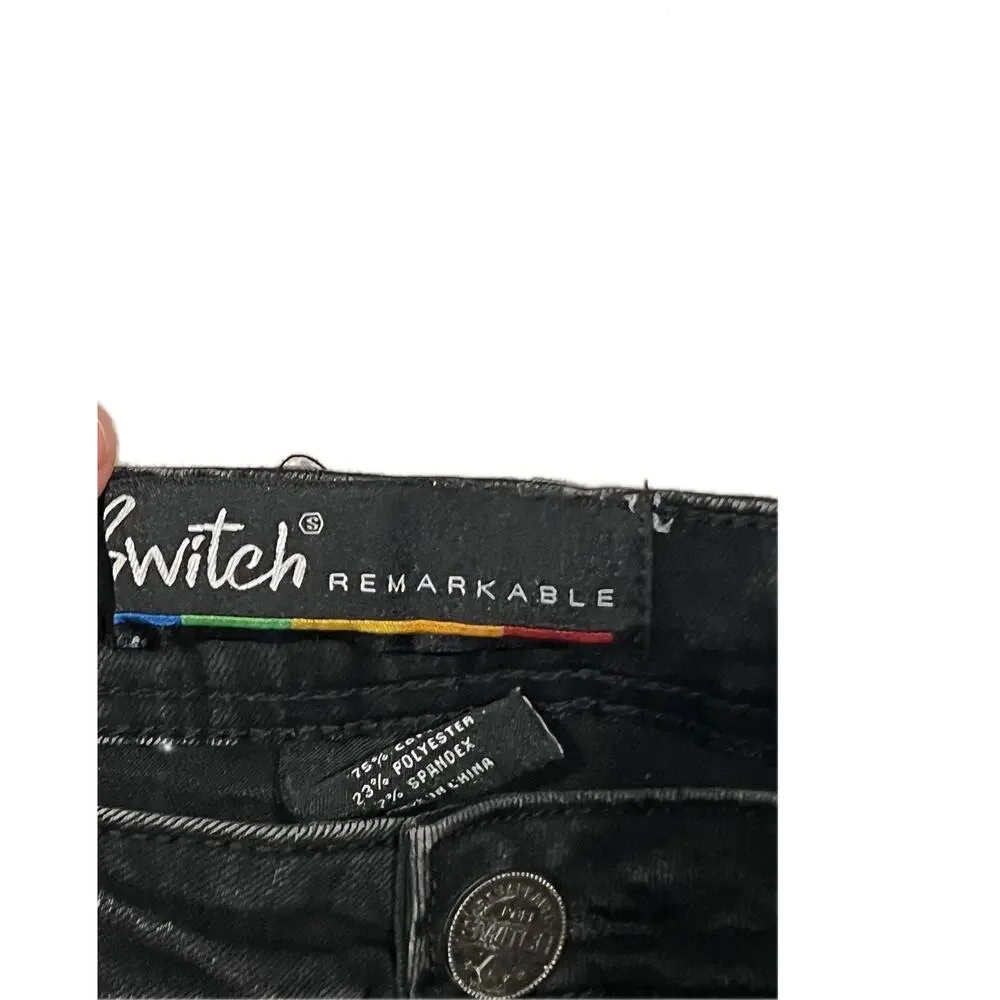 Switch Remarkable Slim Taper Black Jeans 36x34
